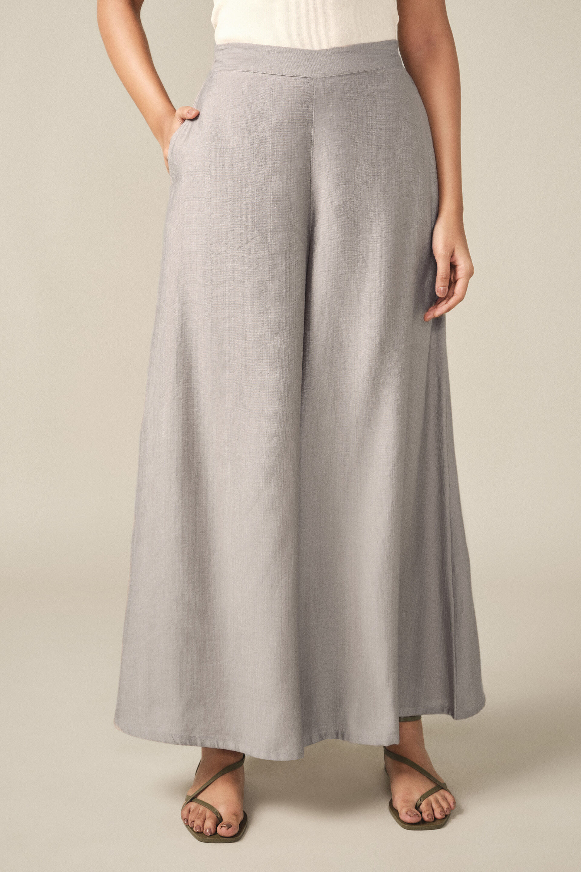 Panelled Sharara in Grey